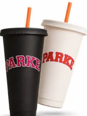 NEW!!! Authentic Dunkin x Parke Collab Limited Edition Tumblers- Set of 2 (NWT)